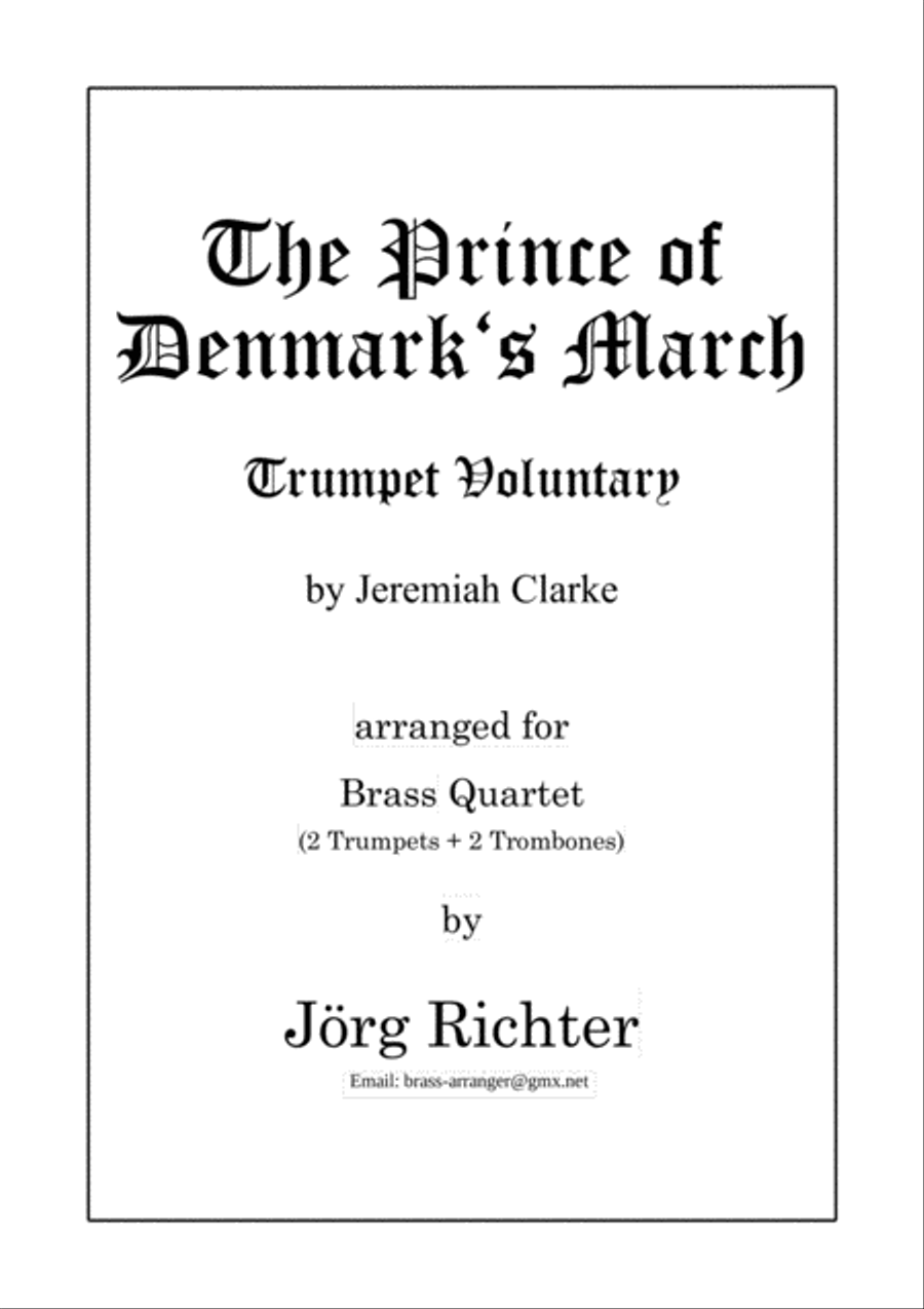 The Prince of Denmark's March (Trumpet Voluntary) for Brass Quartet Brass Quartet scores gallery preview page 1