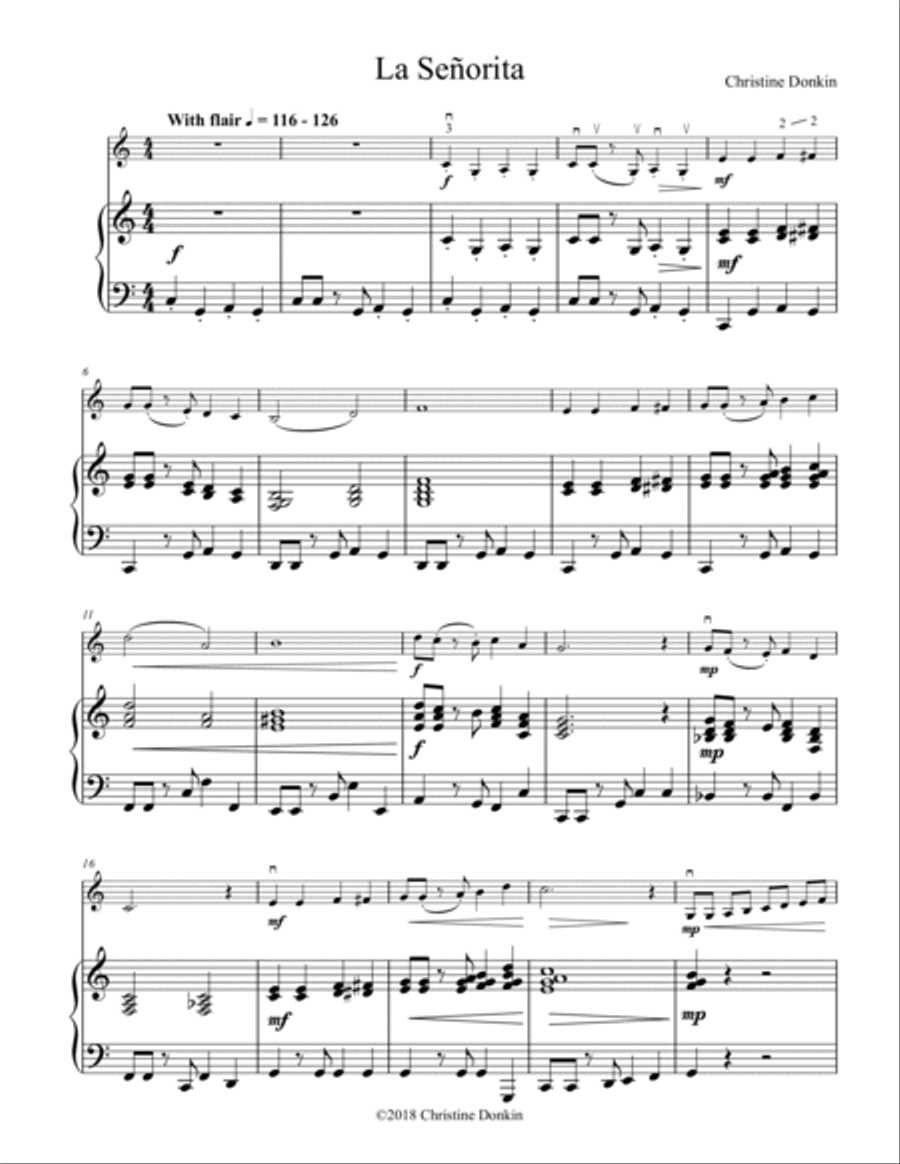 La Señorita Violin Solo scores gallery preview page 2