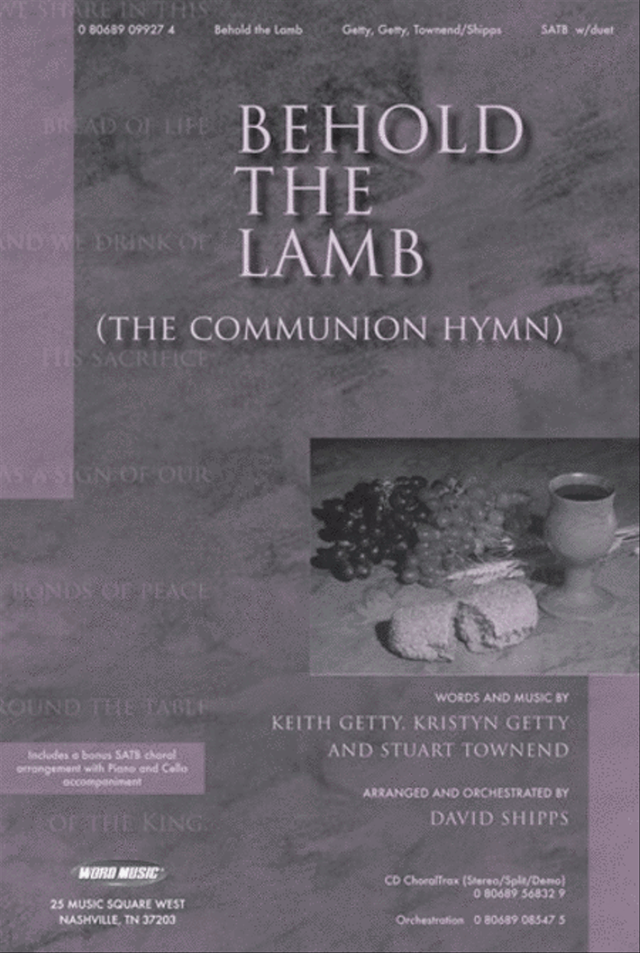 Behold The Lamb (The Communion Hymn) - Anthem 4-Part scores gallery preview page 1