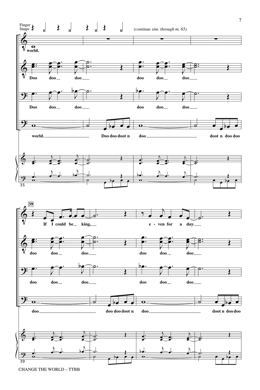 Change The World (arr. Mac Huff) TTBB scores gallery preview page 6