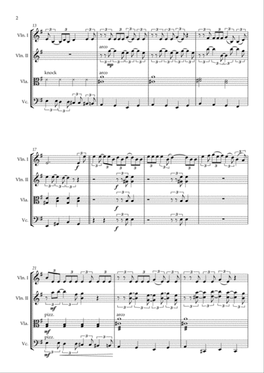 Heartbreak Hotel String Quartet scores gallery preview page 3