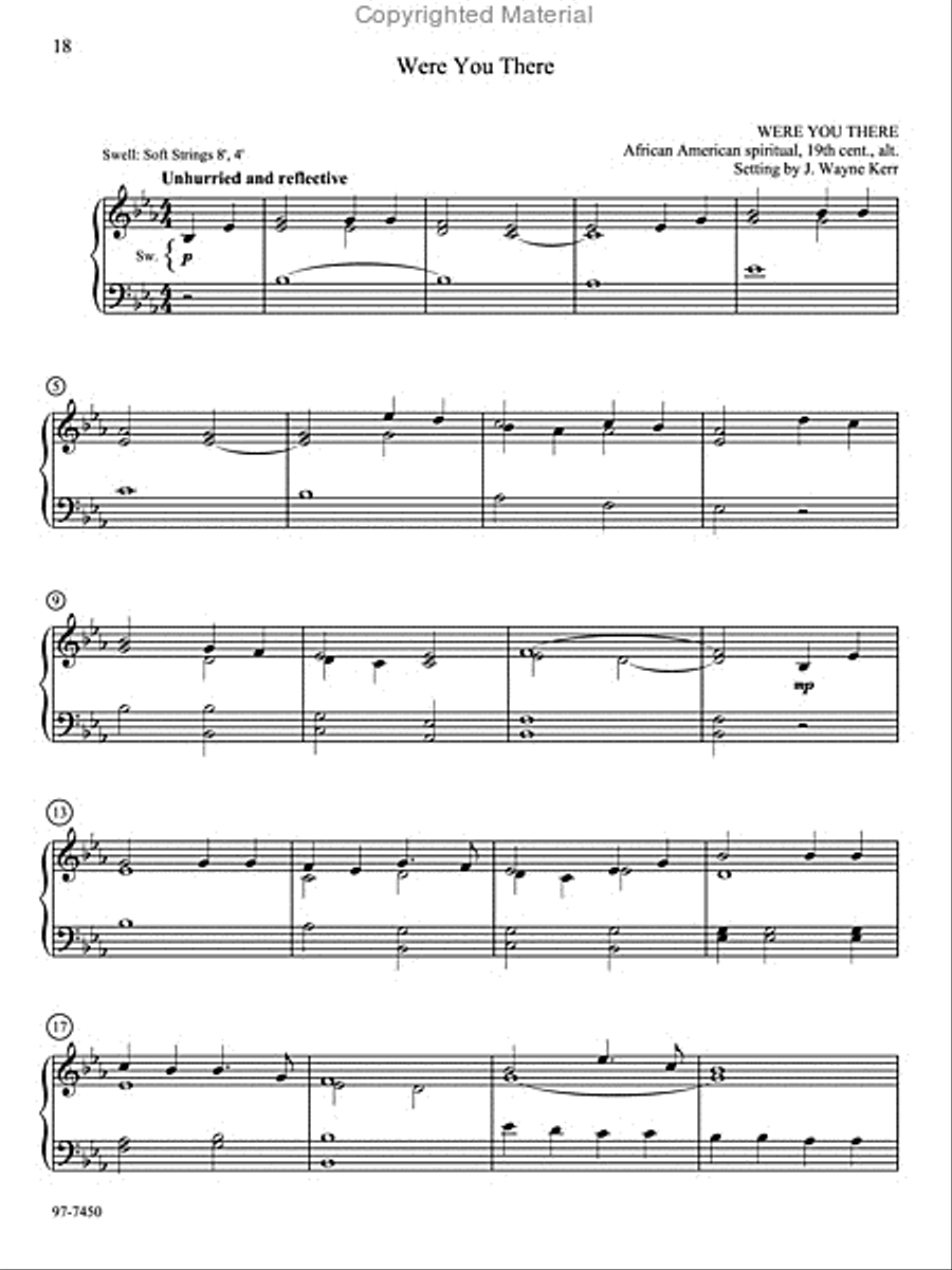 Were You There: Easy Hymn Preludes for Palm Sunday, Holy Week, and Easter Organ scores gallery preview page 9