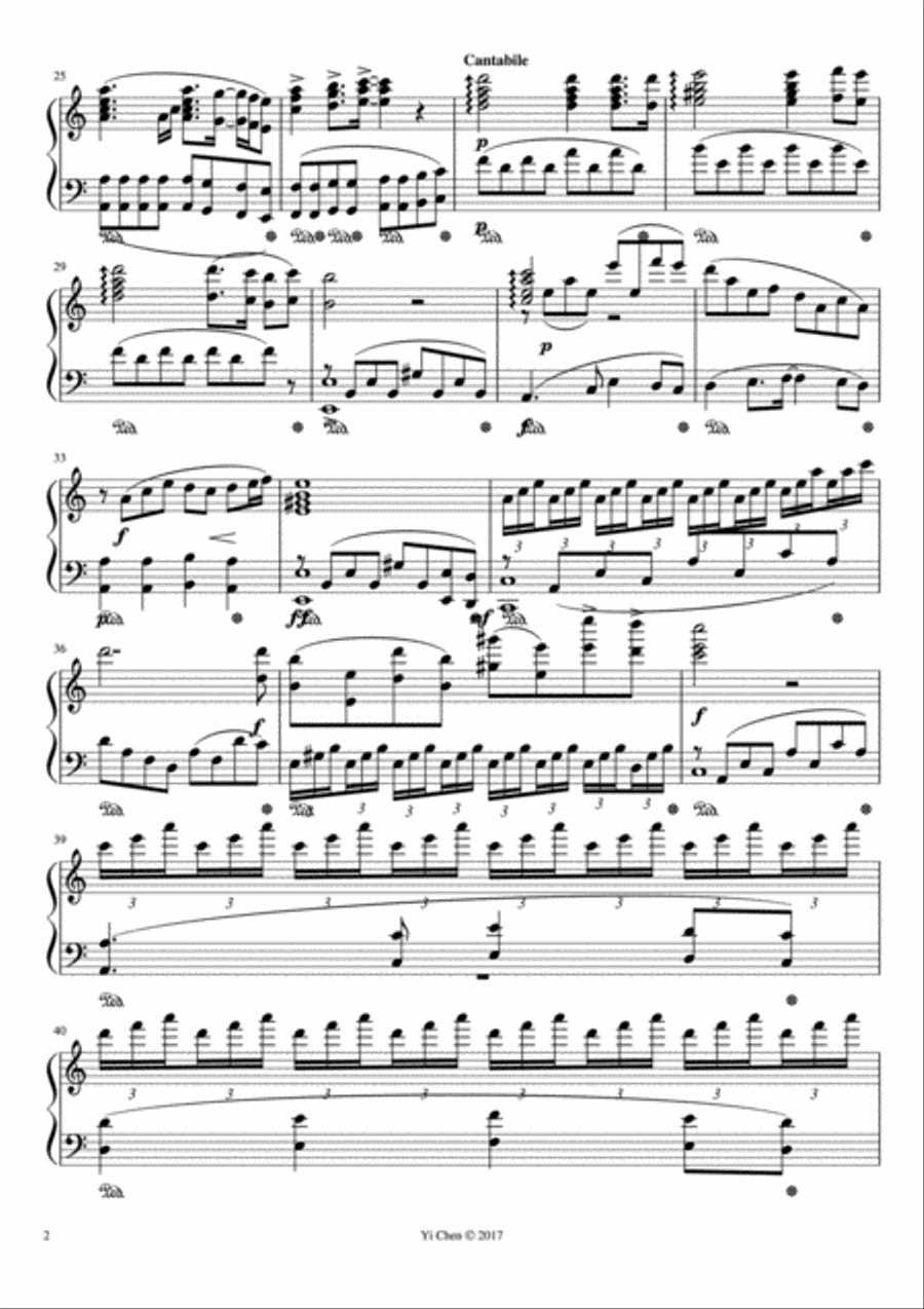 Phantom Bullet Piano Solo scores gallery preview page 2