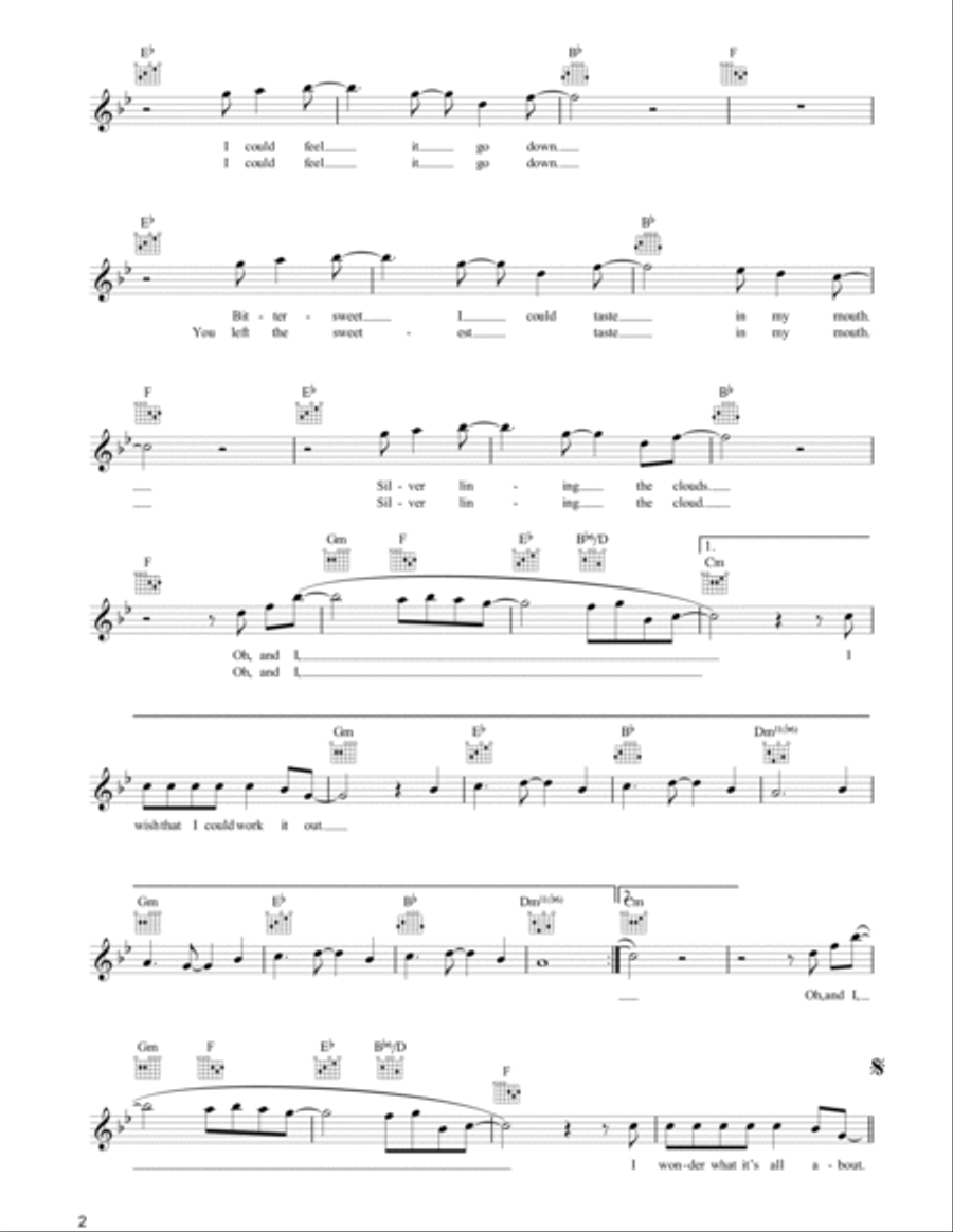 The Hardest Part Piano scores gallery preview page 2