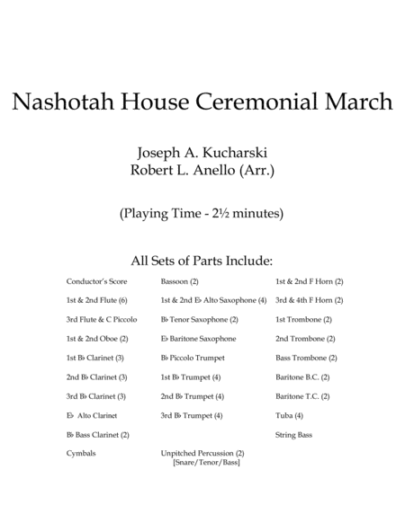 Nashotah House Ceremonial March (Conductor's Score) image number null