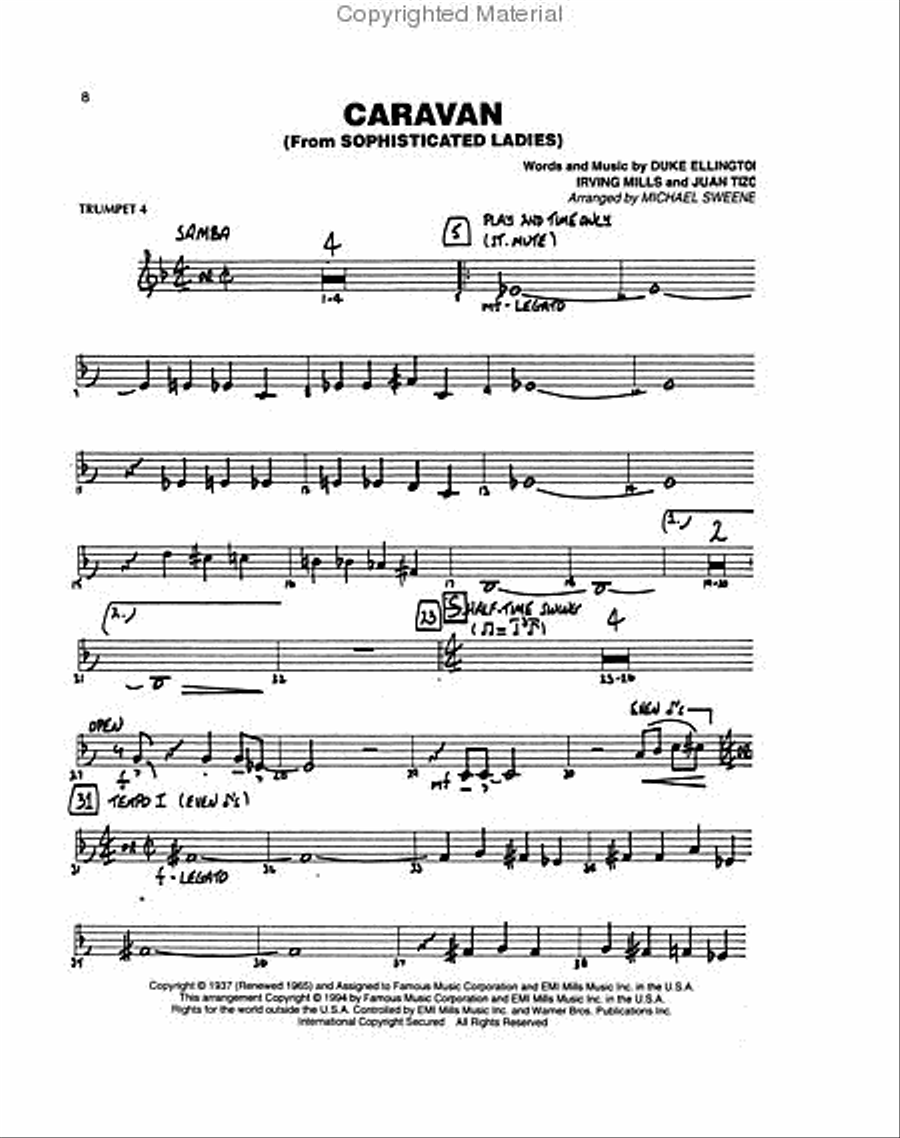 Easy Jazz Favorites – Trumpet 4 Jazz Ensemble scores gallery preview page 4
