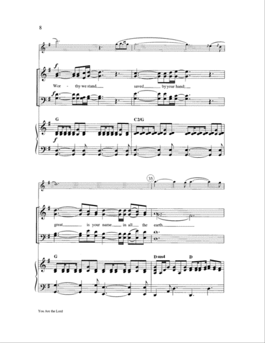 You Are the Lord You Are the Lord Choir scores gallery preview page 8