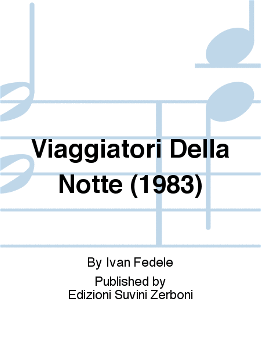 Viaggiatori Della Notte (1983) Violin Solo scores gallery preview page 1