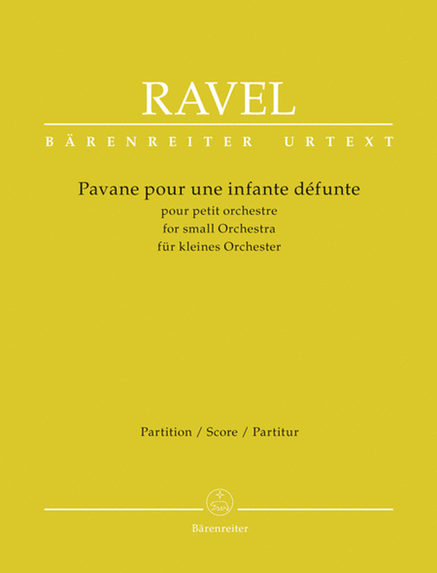 Pavane pour une infante defunte for small Orchestra