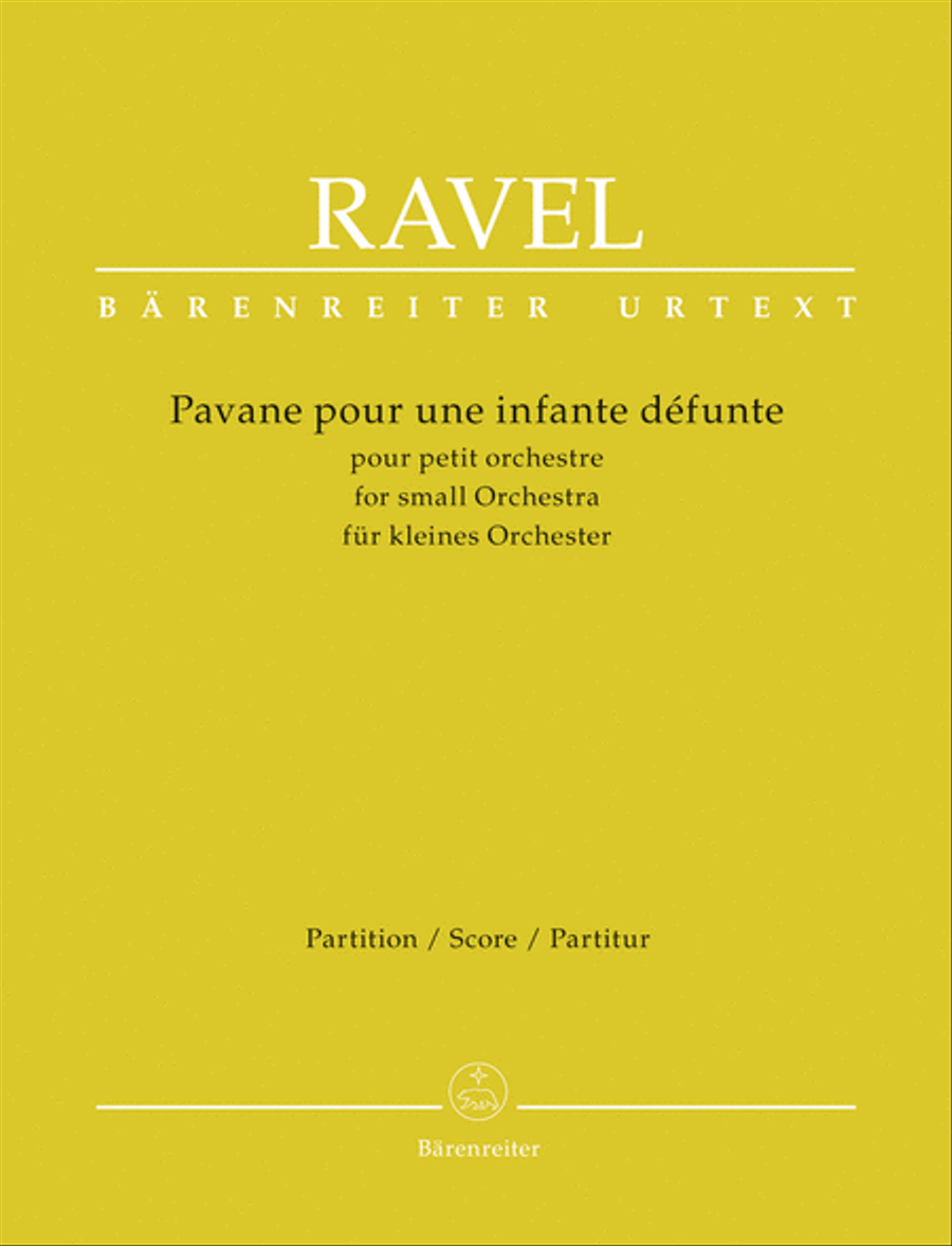 Pavane pour une infante defunte for small Orchestra Chamber Orchestra scores gallery preview page 1