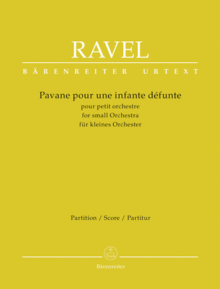 Book cover for Pavane pour une infante defunte for small Orchestra