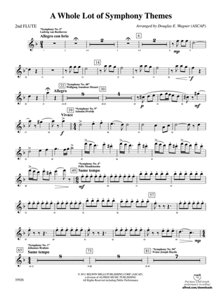 Book cover for A Whole Lot of Symphony Themes: 2nd Flute