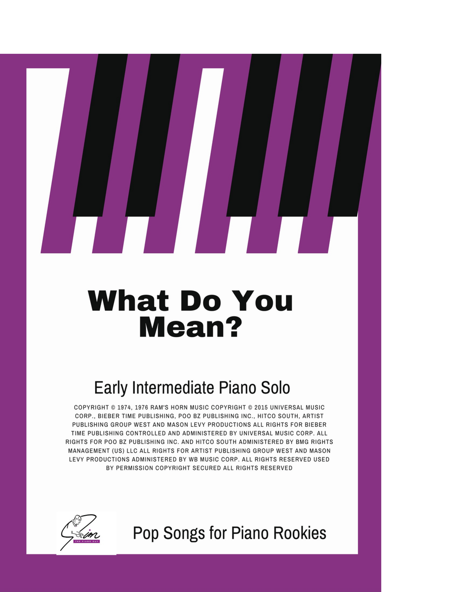 What Do You Mean? Piano Method scores gallery preview page 1