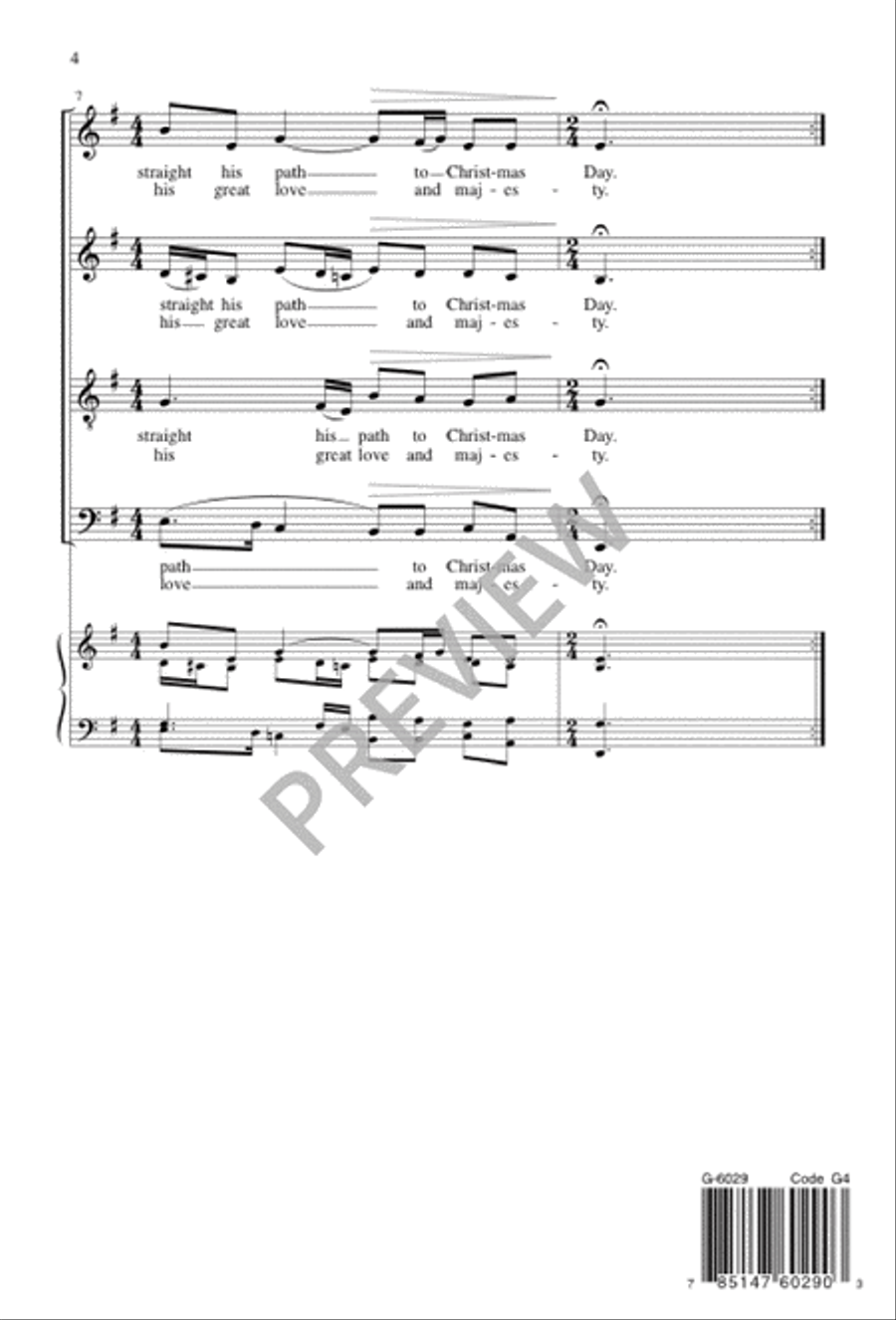 Behold a Virgin Bearing Him 4-Part scores gallery preview page 4