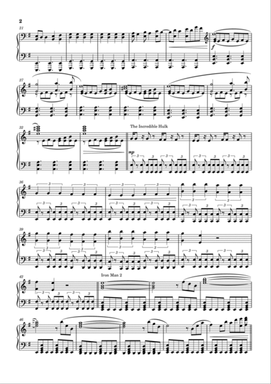Marvel Studios Fanfare Marvel Studios Fanfare Piano Method scores gallery preview page 2