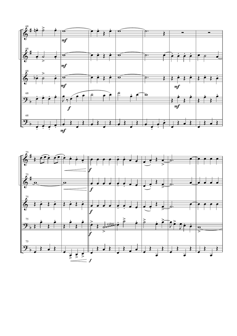 Ob-La-Di, Ob-La-Da Brass Ensemble scores gallery preview page 6