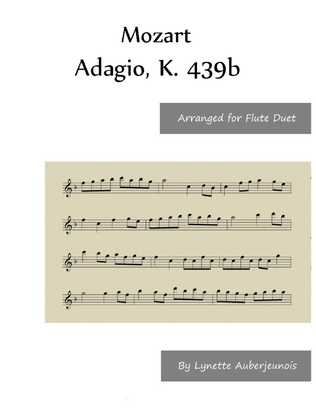 Book cover for Adagio, K. 439b - Flute Duet