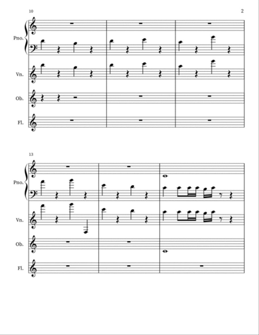 Symphony no. 1 - Score Only Small Ensemble scores gallery preview page 2
