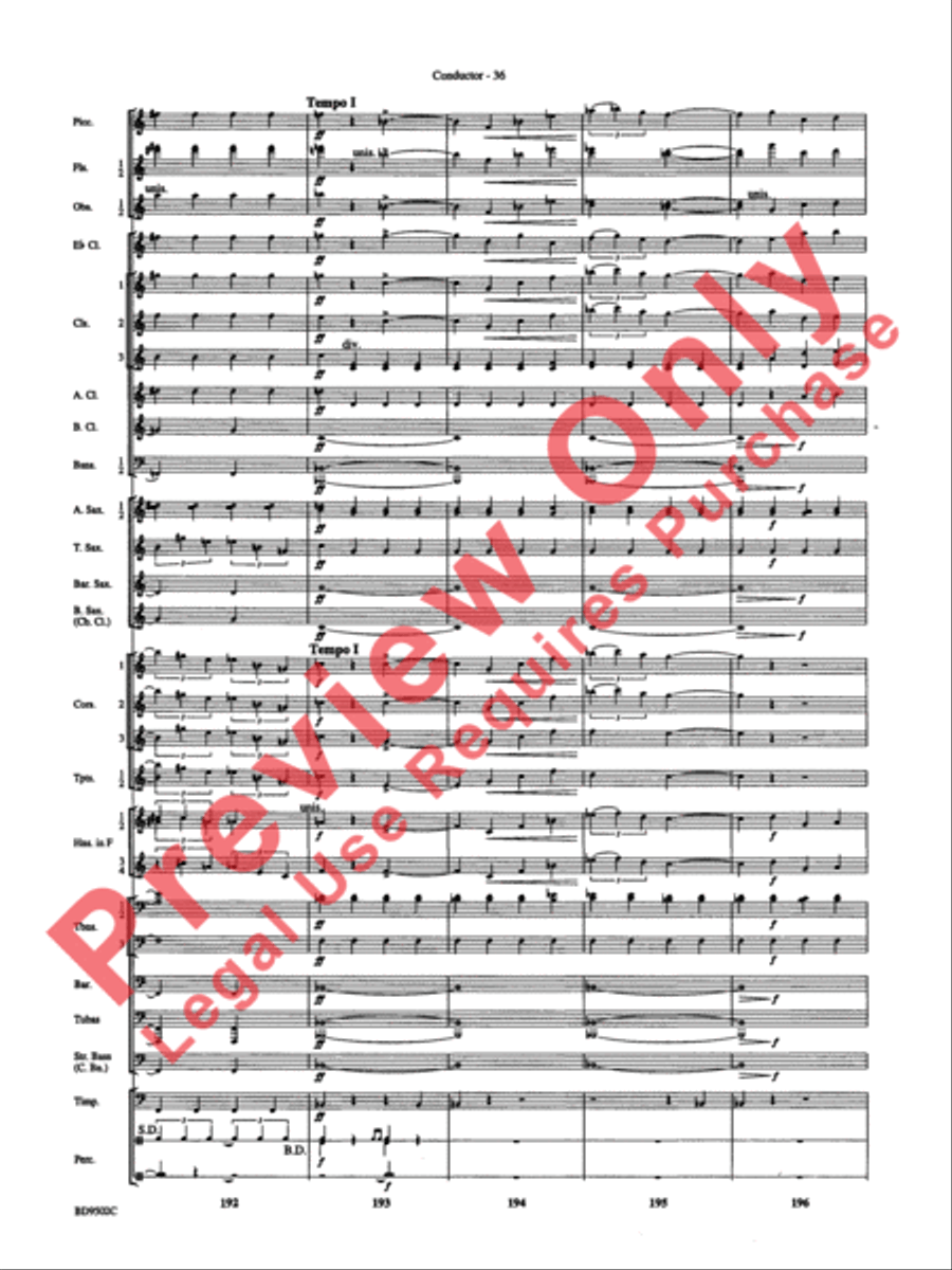 Symphony No. 3 for Band Concert Band scores gallery preview page 39