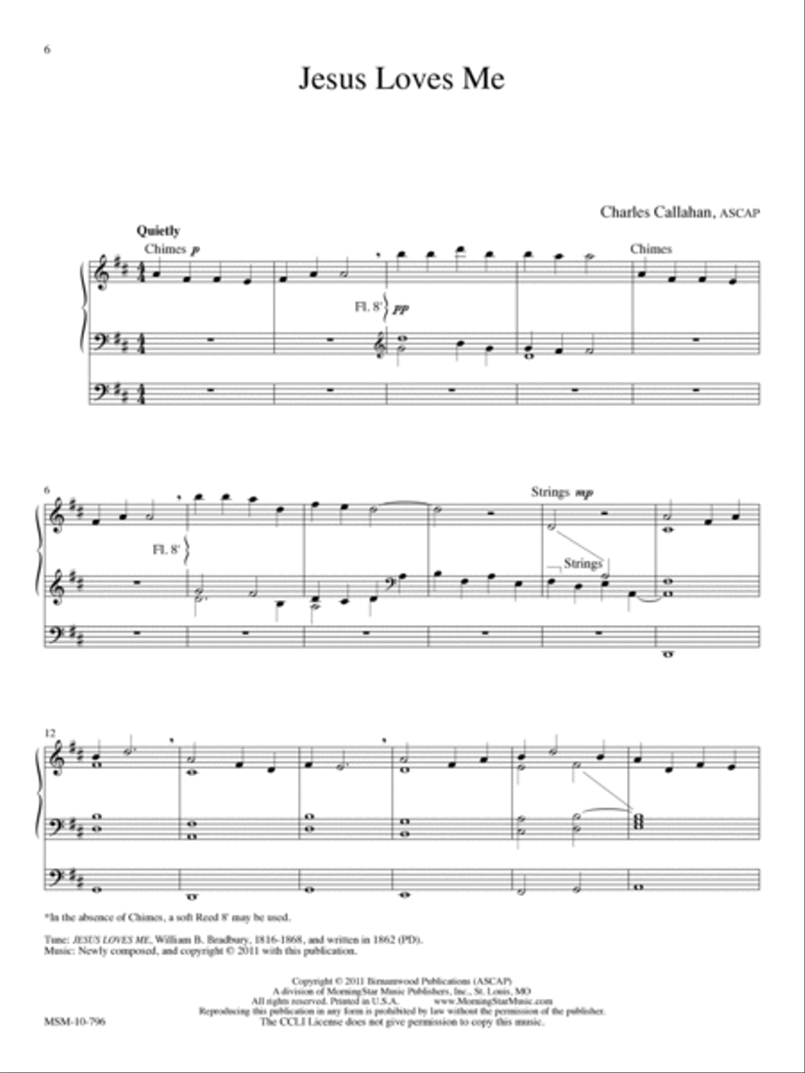 Eight Quiet Preludes on American Hymntunes Organ scores gallery preview page 3