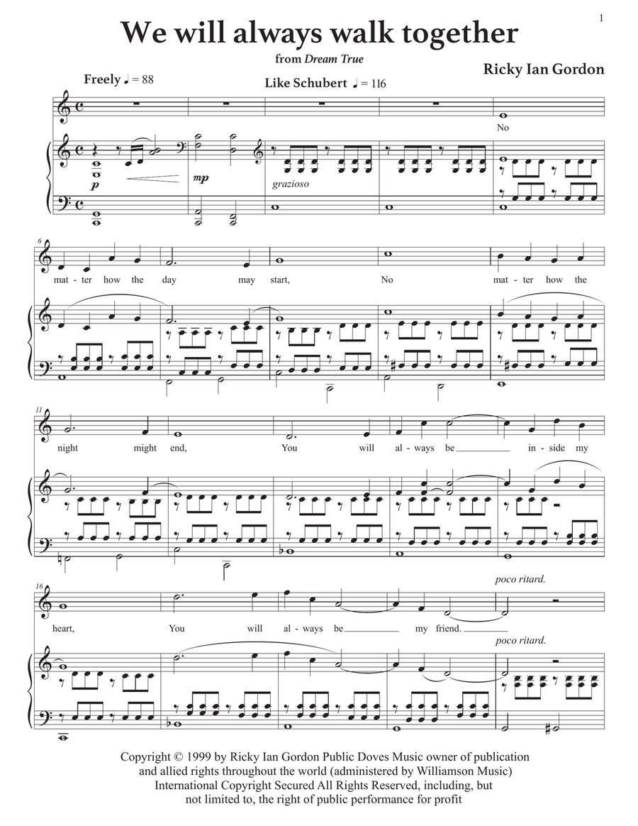 We Will Always Walk Together Piano, Vocal scores gallery preview page 2