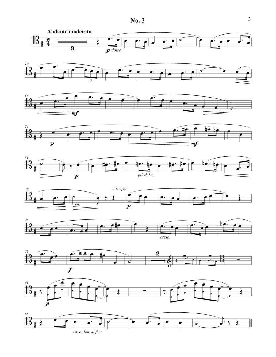 Three Romances Without Words Opus 17 for Trombone and Piano Piano scores gallery preview page 3