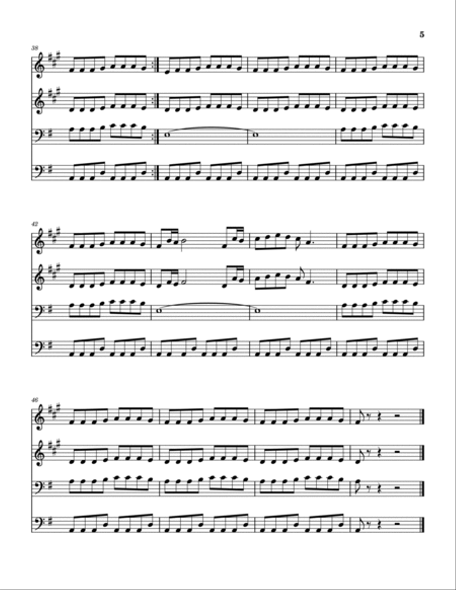 Treasure Of San Miquel Brass Quartet scores gallery preview page 6
