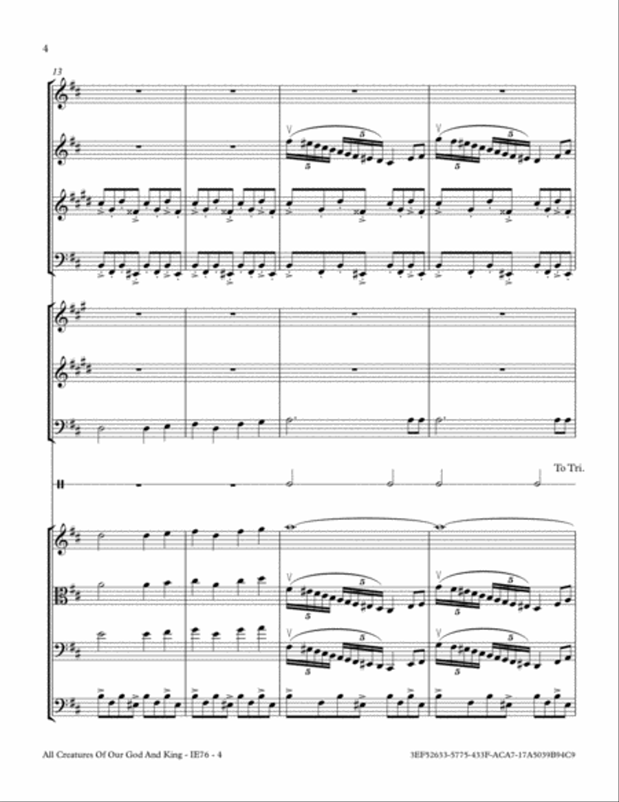 All Creatures Of Our God And King All Creatures Of Our God And King Full Orchestra scores gallery preview page 4