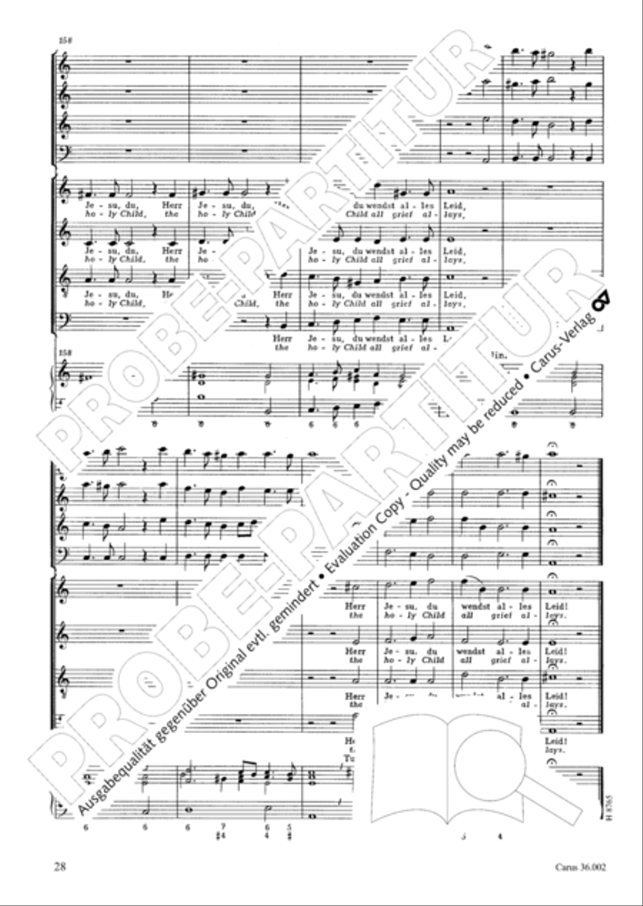 The newly born child (Das neugeborne Kindelein) 4-Part scores gallery preview page 29