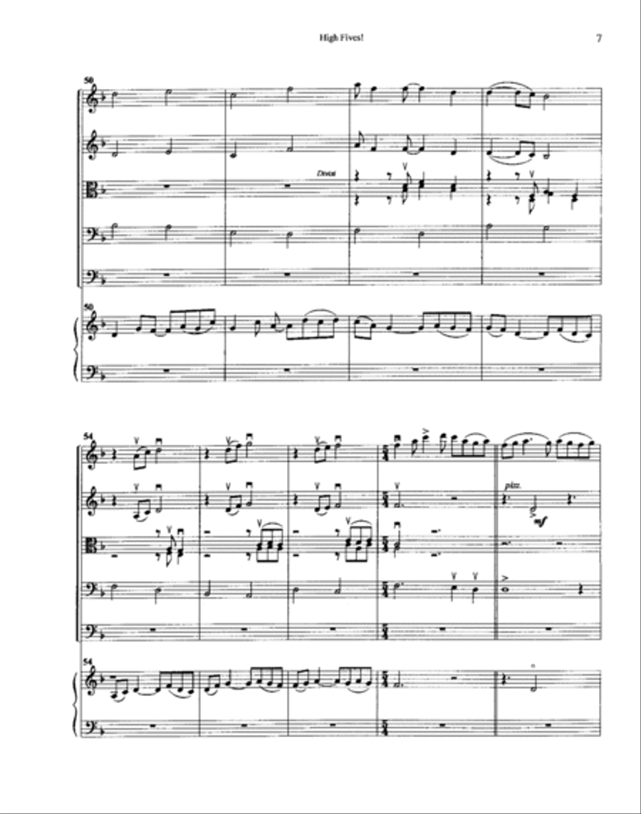 High Fives! Orchestra scores gallery preview page 8