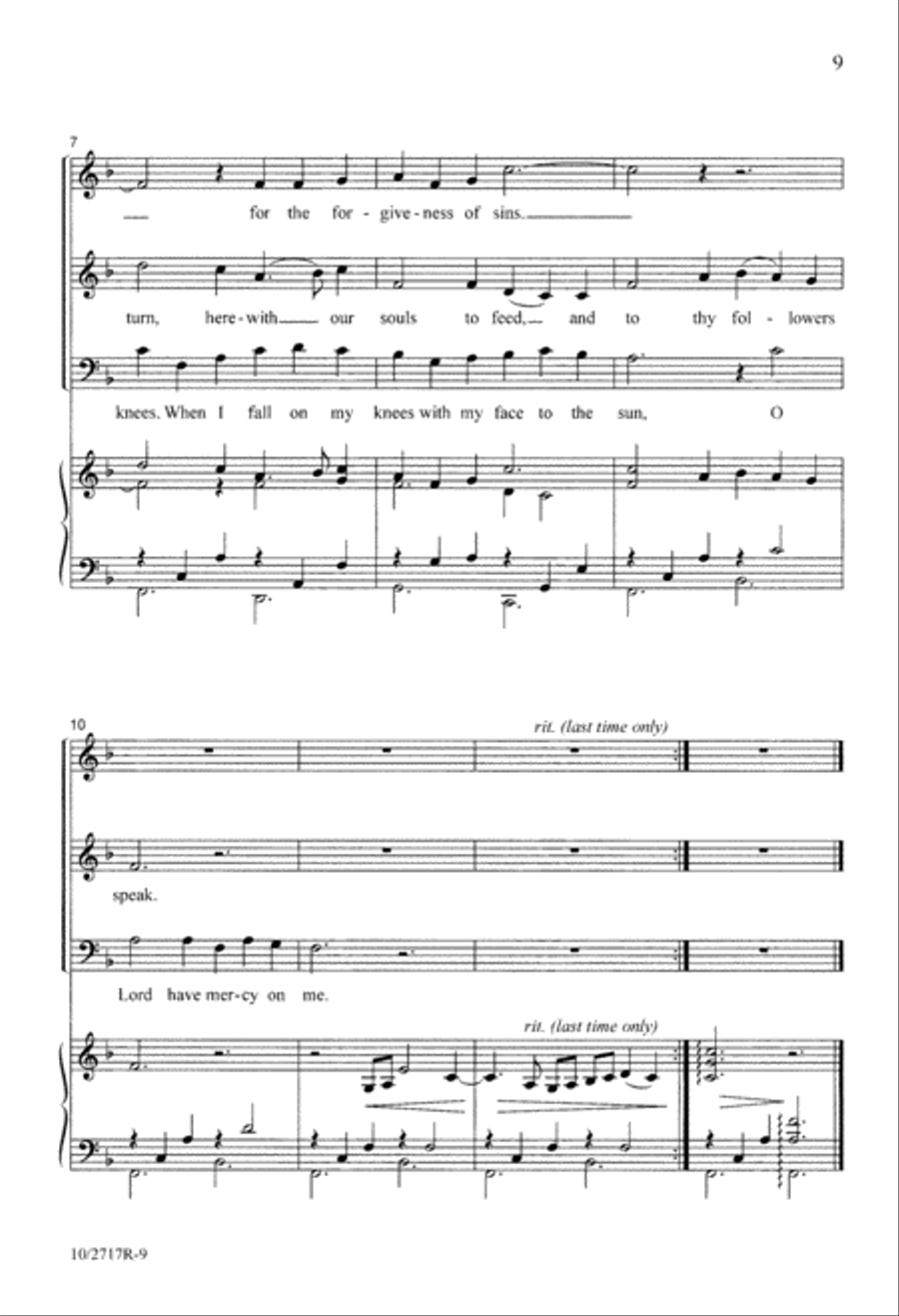Four Communion Responses 4-Part scores gallery preview page 9