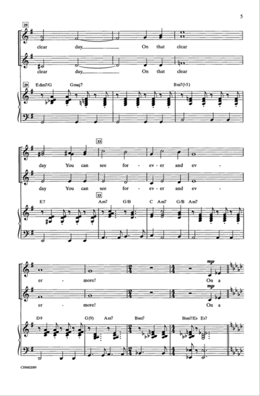 On a Clear Day On a Clear Day Choir scores gallery preview page 4