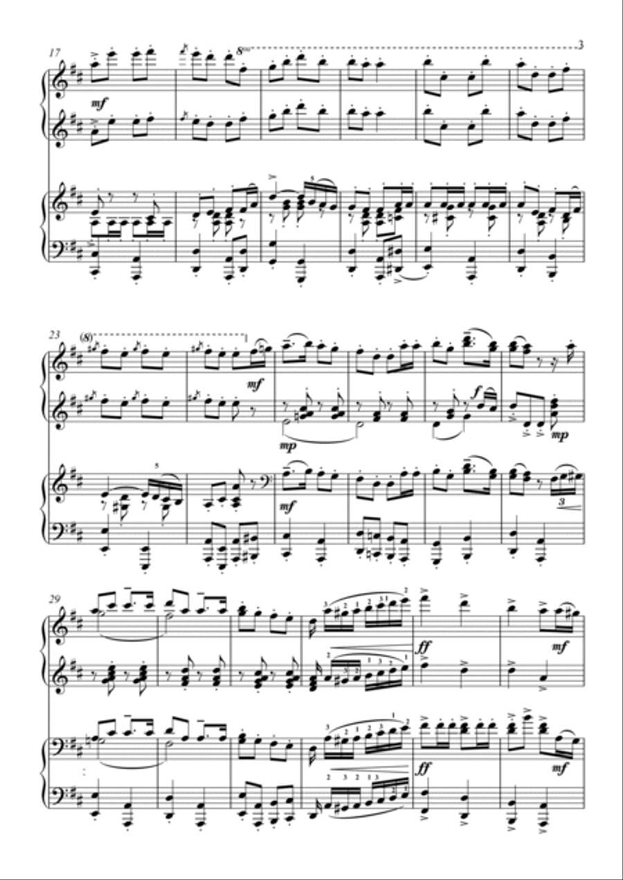 Can-Can alla Rossini (Piano Duet - Four Hands) Piano Duet scores gallery preview page 3