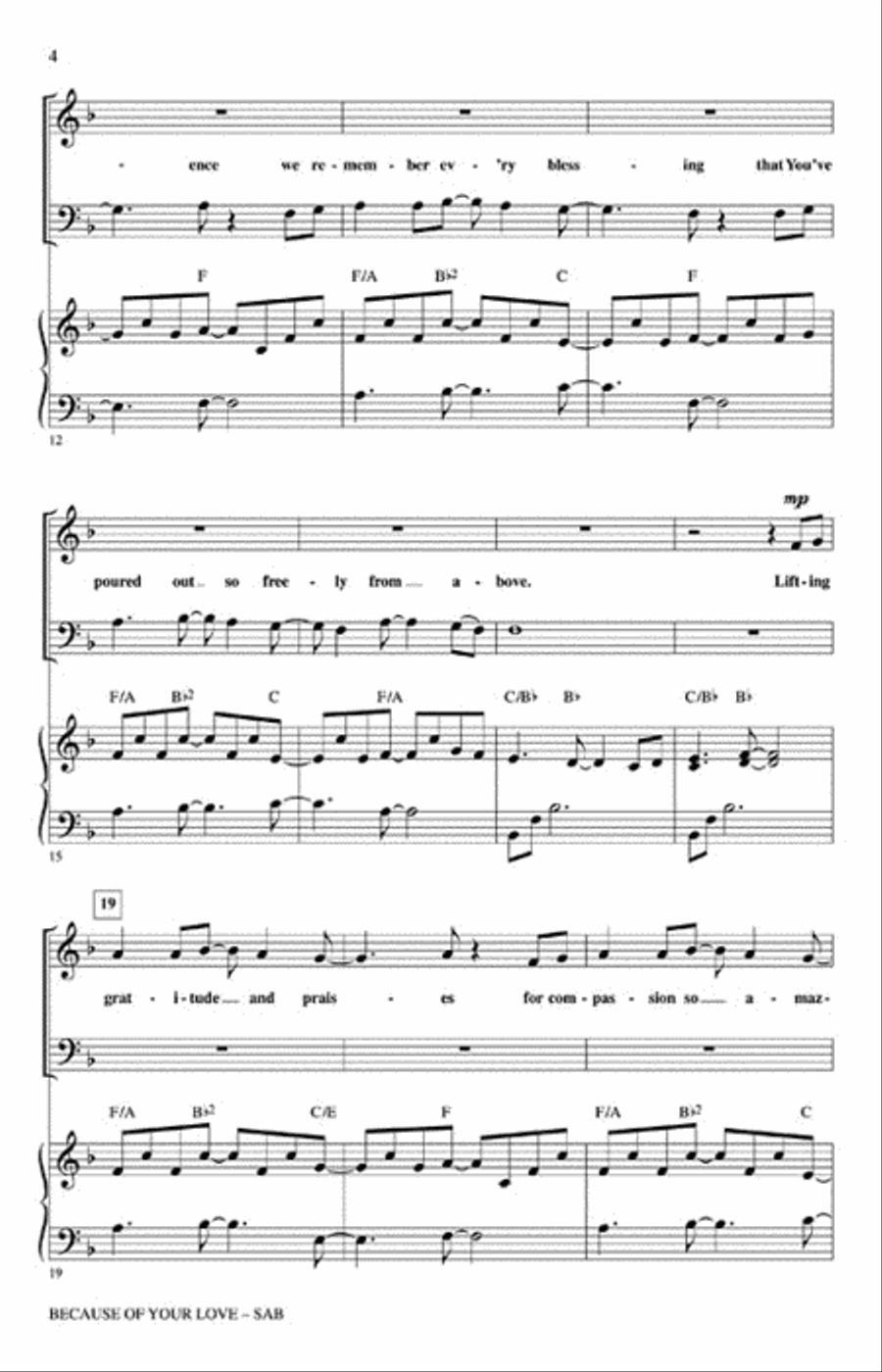 Because of Your Love 3-Part scores gallery preview page 3