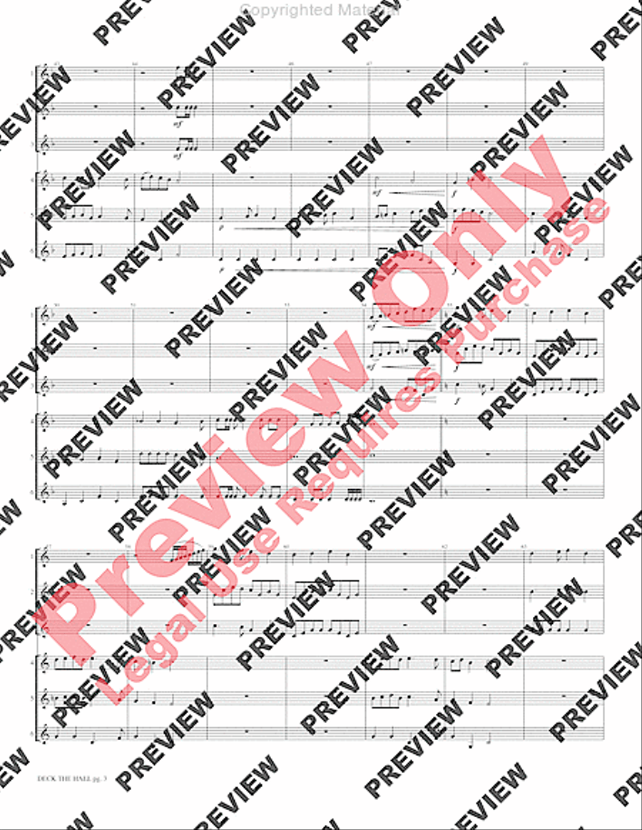 Deck the Hall Small Ensemble scores gallery preview page 5