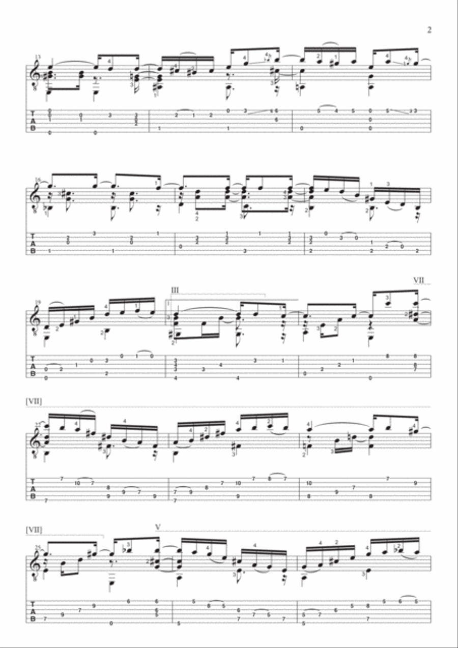 Chorando Pra Pixinguinha Guitar Tablature scores gallery preview page 2