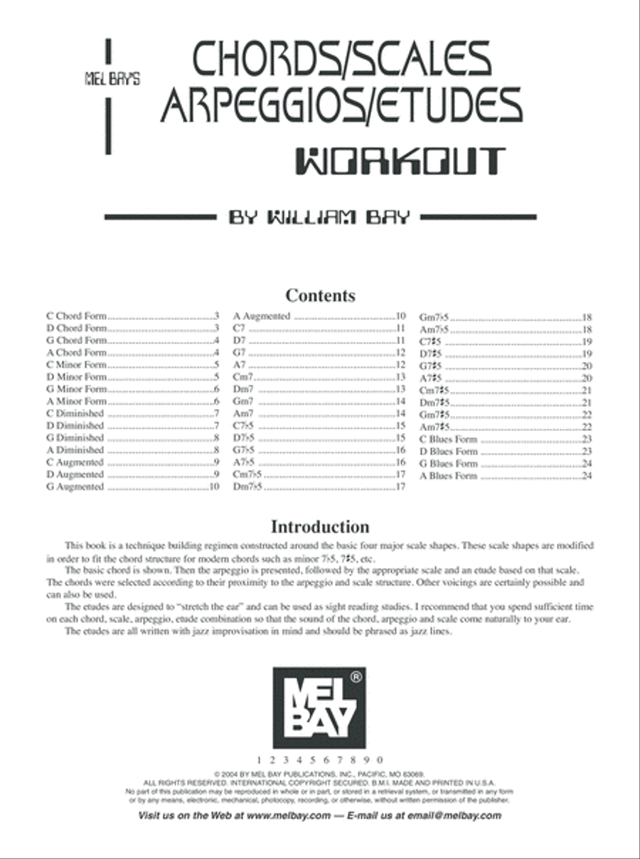 Chords/Scales/Arpeggios/Etudes Workout