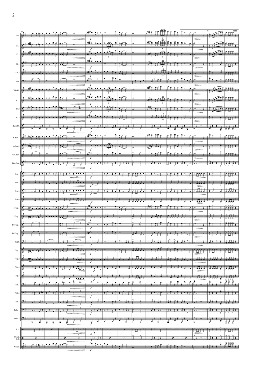 Magyar nóta March Concert Band scores gallery preview page 4