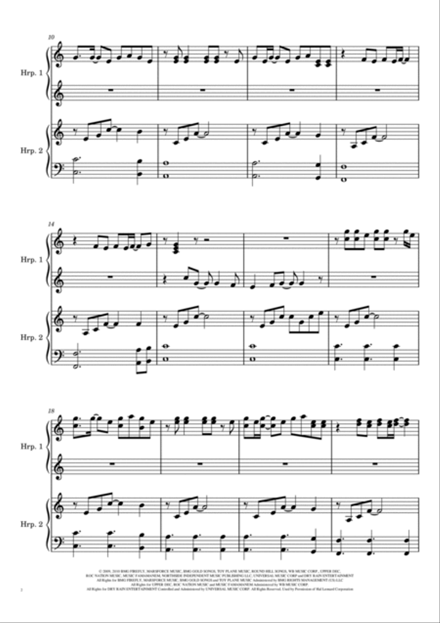 Just The Way You Are Harp scores gallery preview page 4