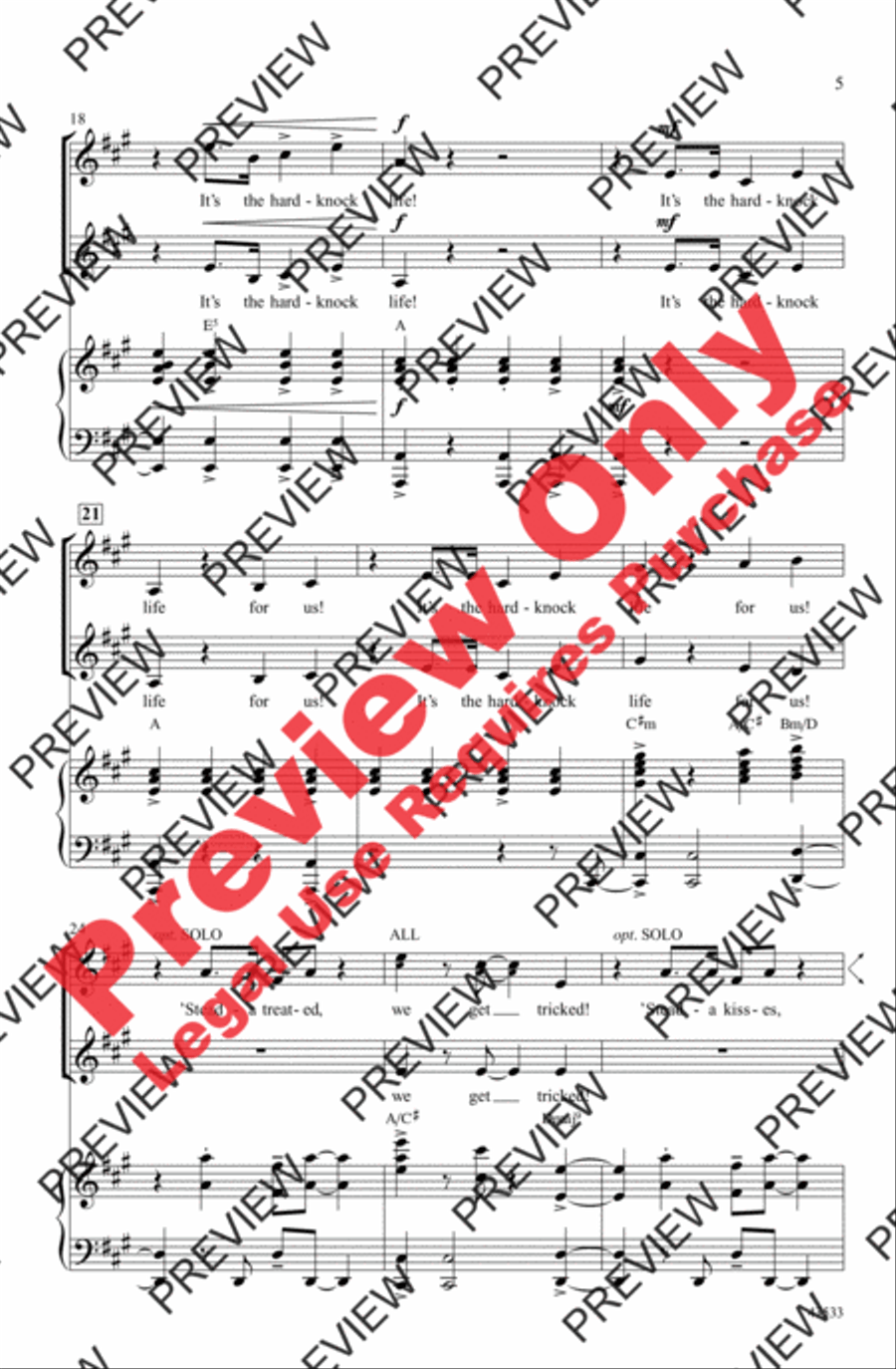 It's the Hard-Knock Life It's the Hard-Knock Life 2-Part scores gallery preview page 5