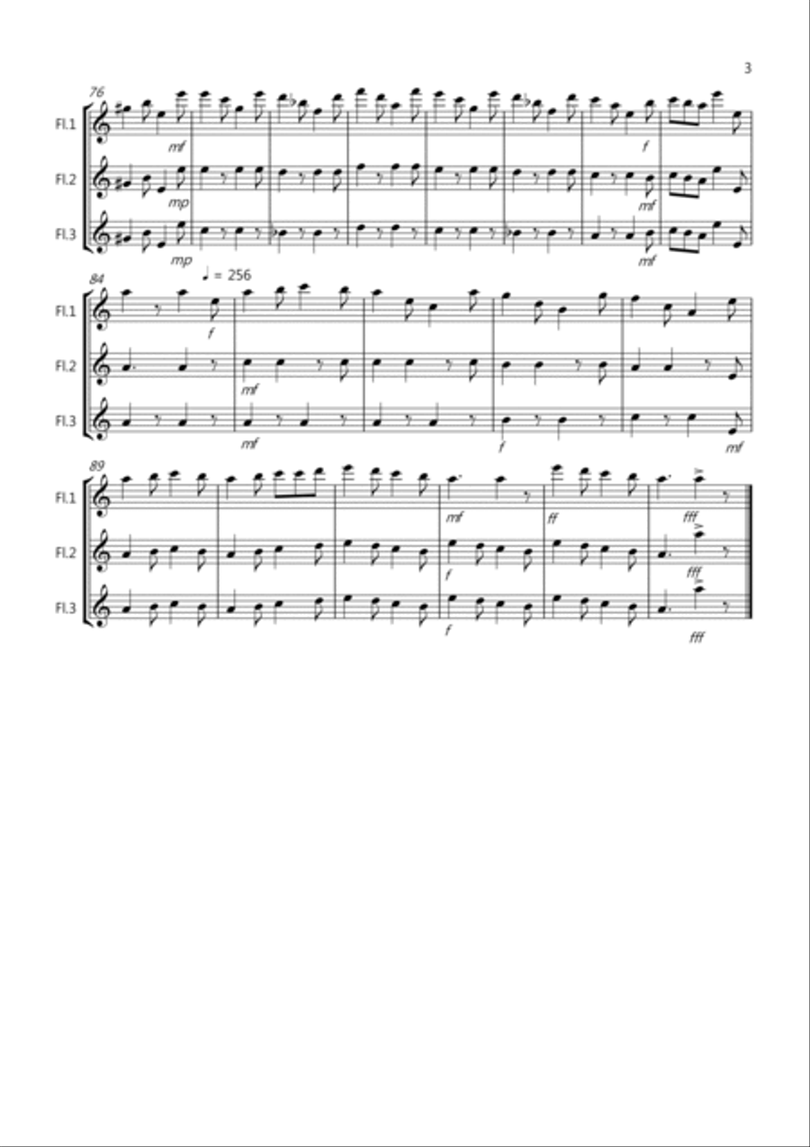 Jill's Jig for Flute Trio Flute Solo scores gallery preview page 3