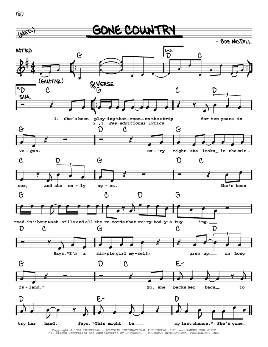 Gone Country Voice scores gallery preview page 1