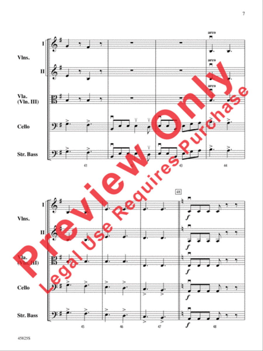 When Johnny Comes Marching Home String Orchestra scores gallery preview page 7