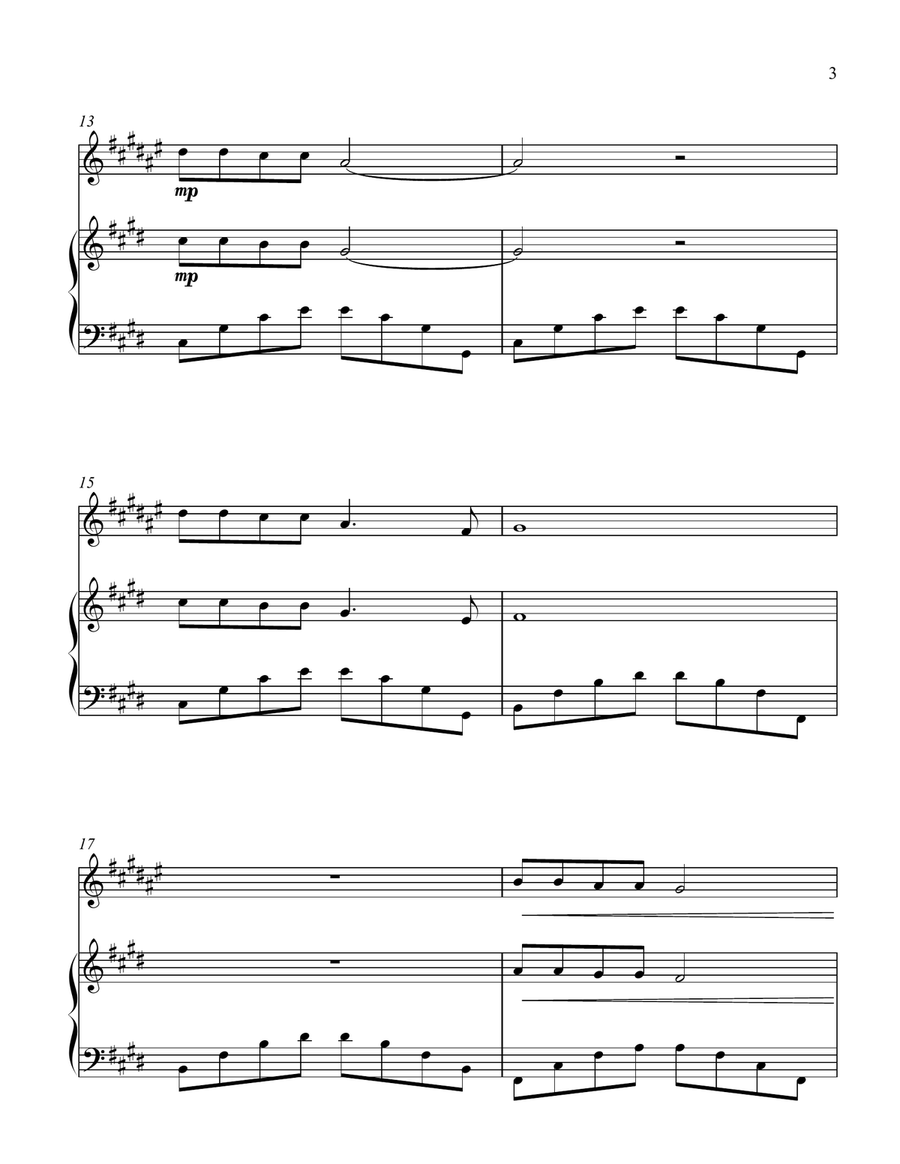 Walking In The Air B-Flat Clarinet scores gallery preview page 3