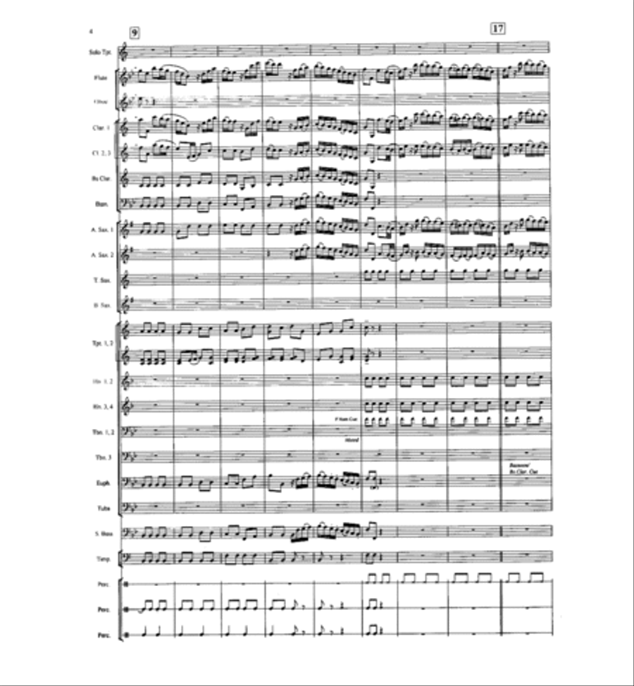 Allegro from Concerto for Trumpet Concert Band scores gallery preview page 3