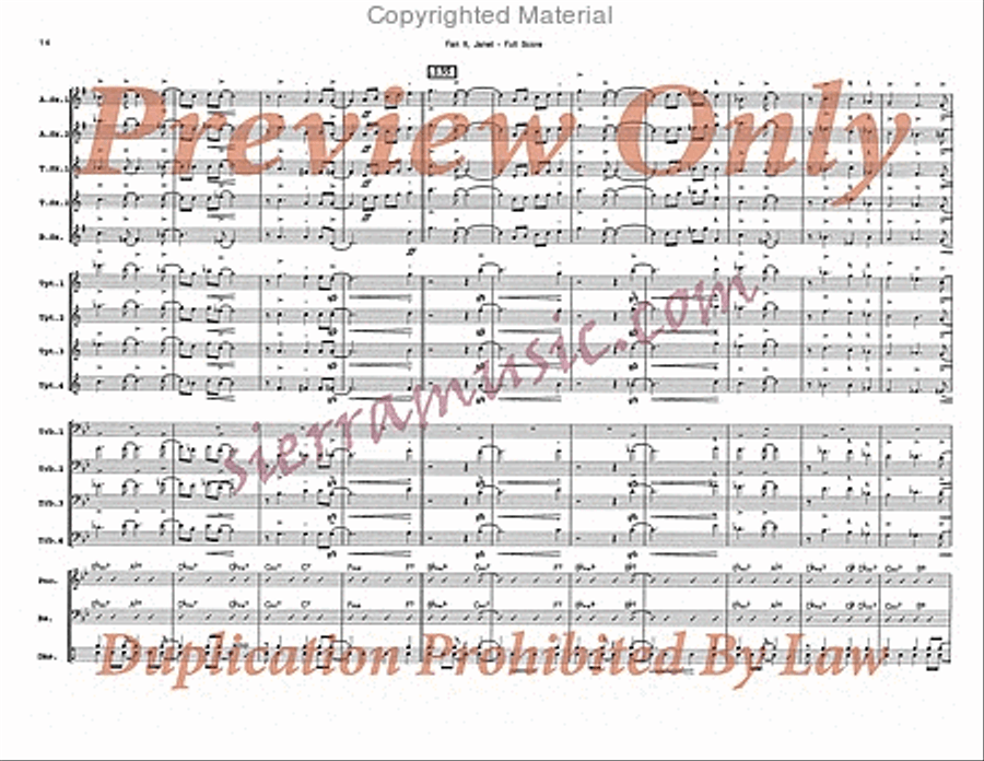Fan It, Janet Big Band scores gallery preview page 15