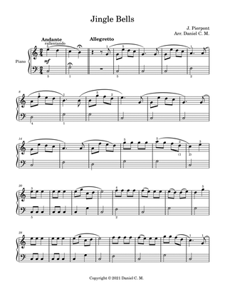 Jingle Bells for piano (very easy)