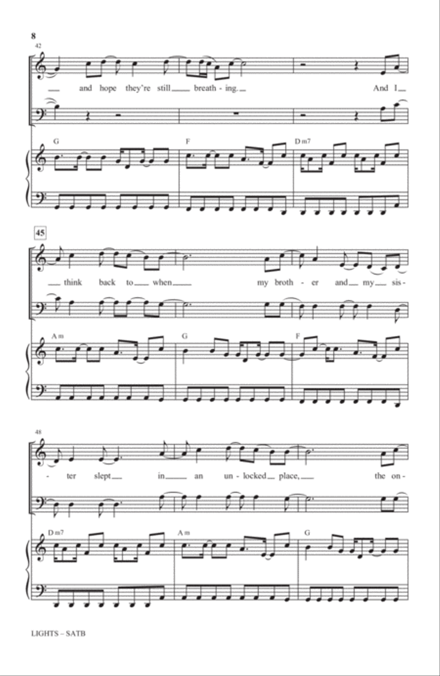 Lights Lights 4-Part scores gallery preview page 6