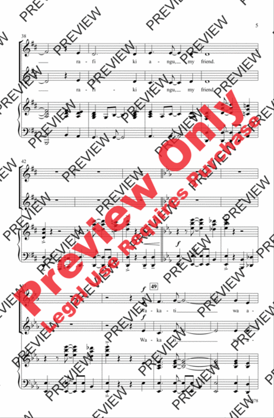 Wakati wa Amani 2-Part scores gallery preview page 5