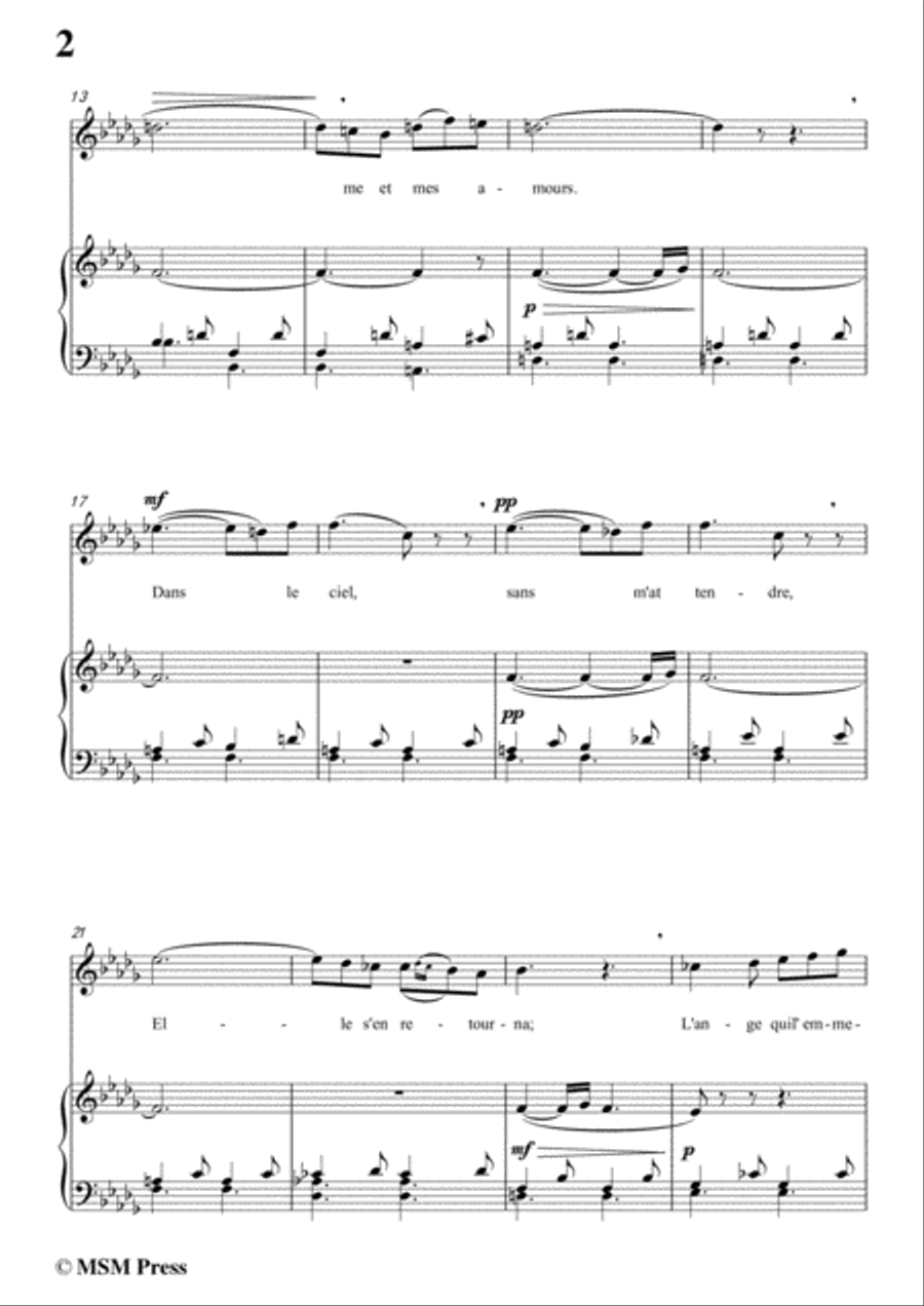 Berlioz-Sur les Lagunes in b flat minor,for voice and piano Voice Solo scores gallery preview page 4
